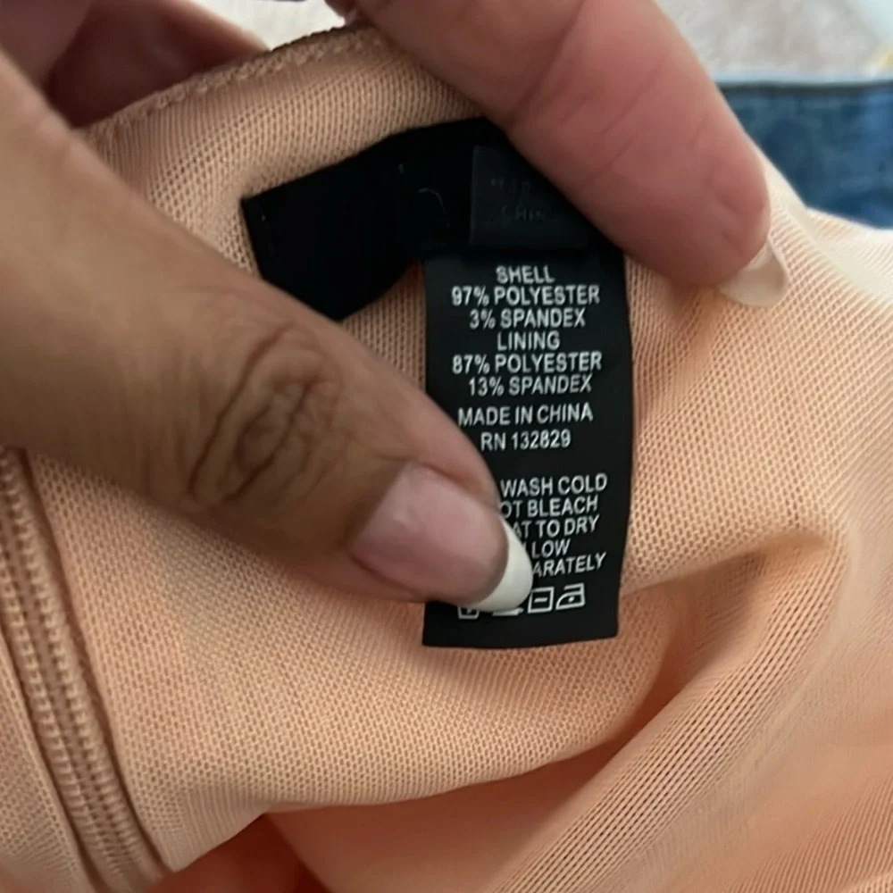 H:OURS Modi Mini Tan Ribbed Dress - Picture 7 of 7